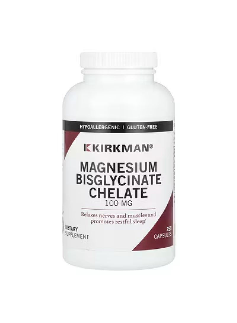 Kirkman Labs Magnesium Bisglycinate Chelate, 100 mg, 250 Capsules