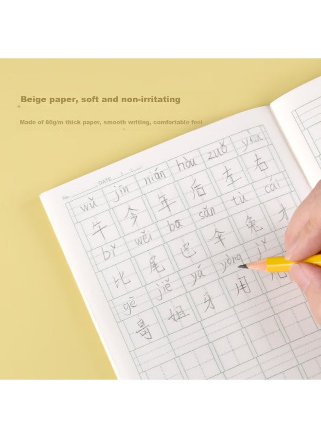 KAISA Chinese Character Practice Book 36k 20 Sheets 6 Grids 6 Rows Pinyin Field Grid Primary School Student Homework Exercise Book 10-pack Ksp-0011 - Image 3