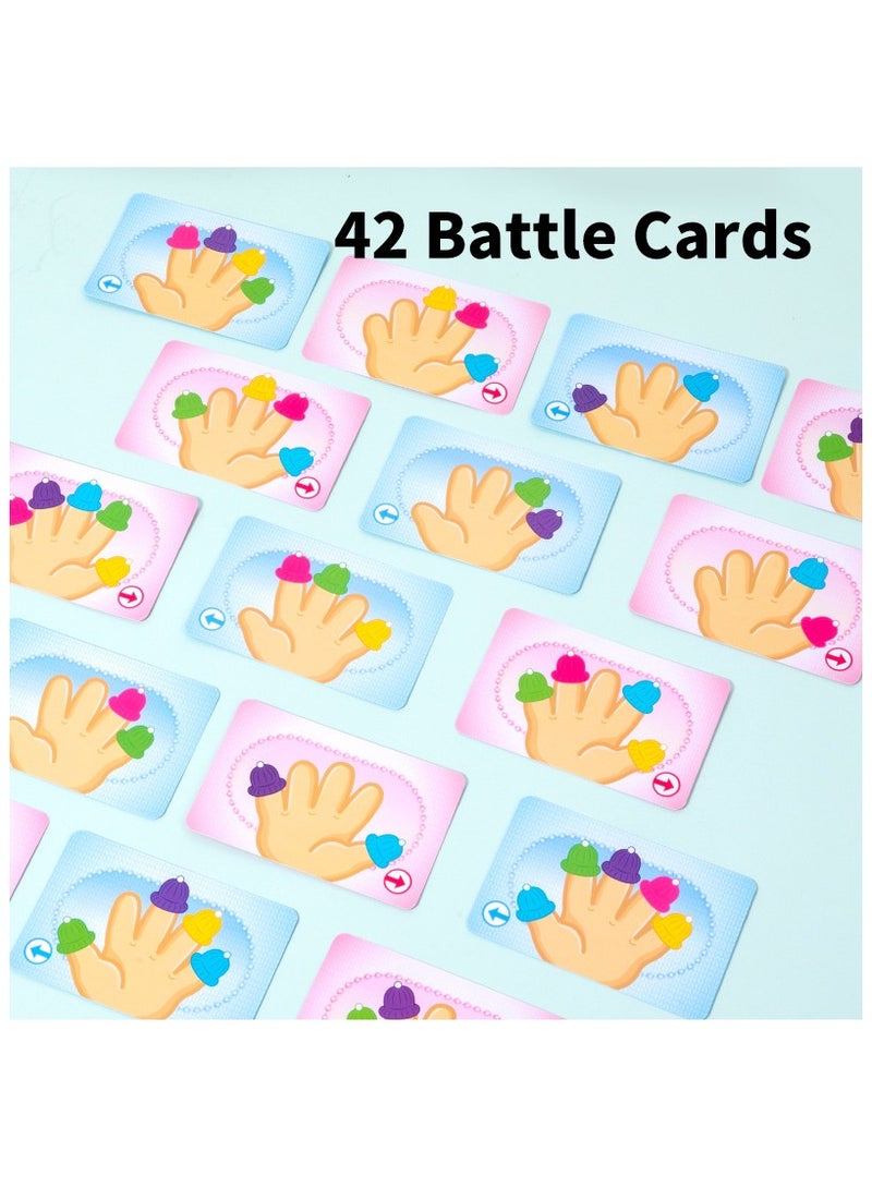 Thumb cap left and right hand training, color cognitive thinking training, children's puzzle toy parent-child interactive board game, suitable for children.  - Image 3