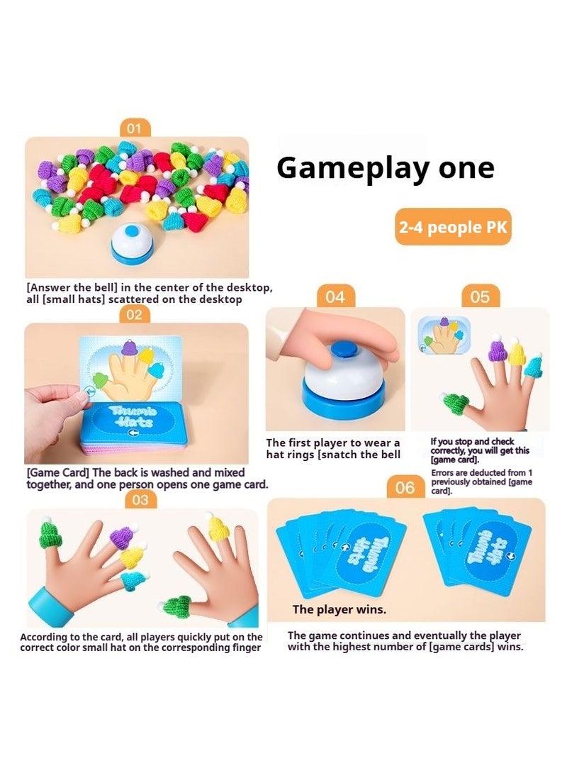 Thumb cap left and right hand training, color cognitive thinking training, children's puzzle toy parent-child interactive board game, suitable for children.  - Image 4