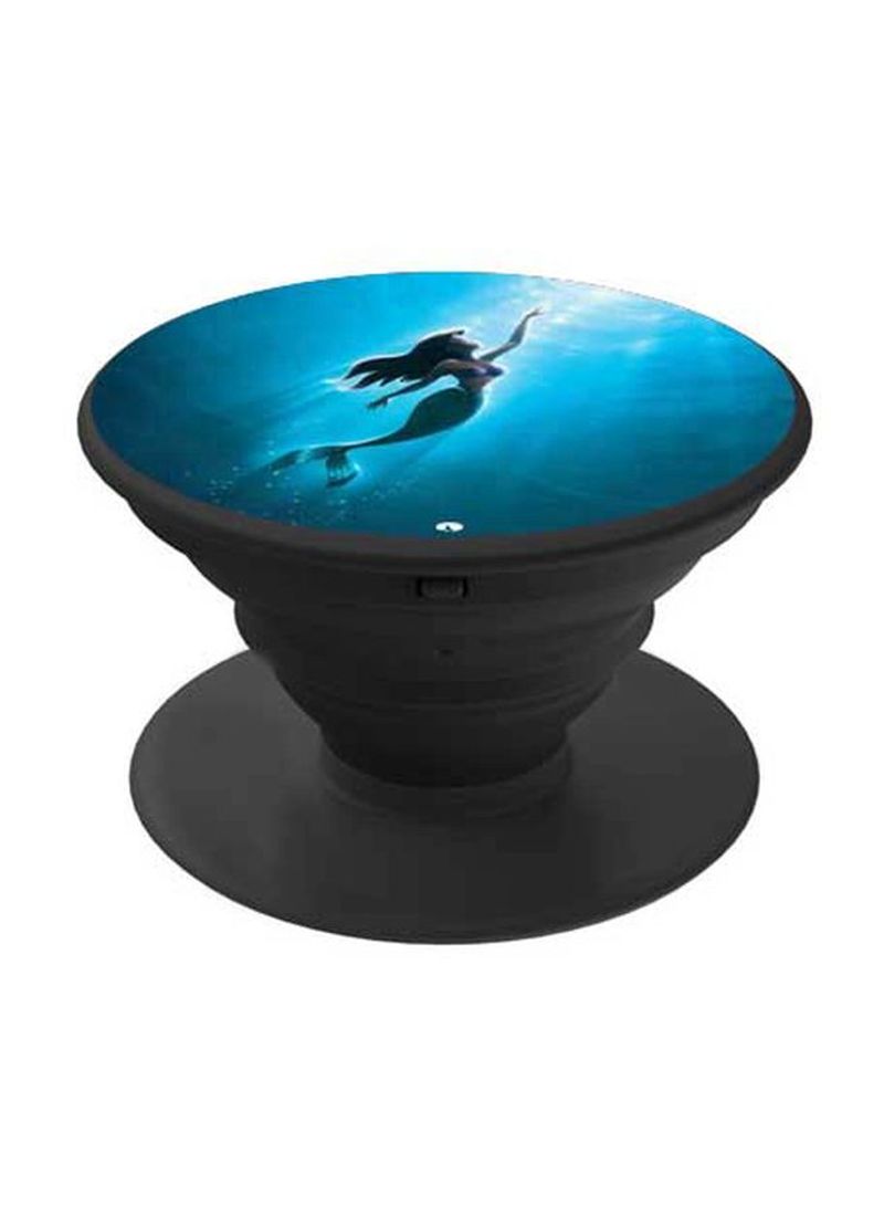 RKN Printed Pop Up Finger Grip Phone Holder Black/Blue - Image 1