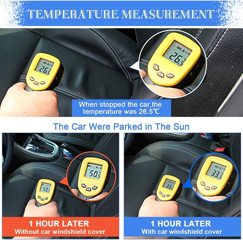 Excefore Car Windscreen Sun Shade UV Front Screen Sunshade Cover Protector - Image 4