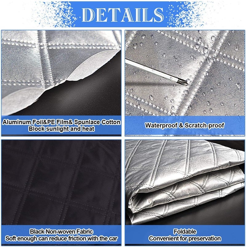Excefore Car Windscreen Sun Shade UV Front Screen Sunshade Cover Protector - Image 2