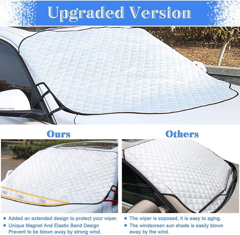 Excefore Car Windscreen Sun Shade UV Front Screen Sunshade Cover Protector - Image 5