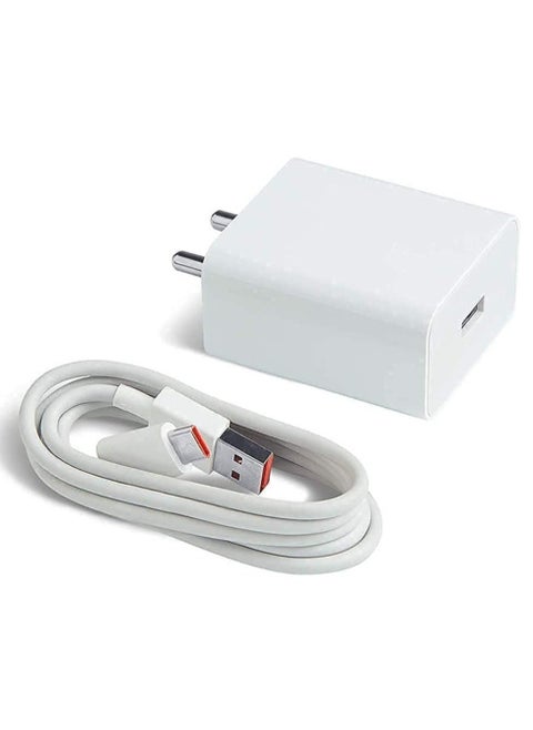 Fast Type-C Charger Like for Original Xiaomi Redmi Note 9 Pro Max, Note 10 Pro, Note 10 Pro Max, Note 8, Note 8 Pro, Note 7, Mi A1, Mi A2, Mi A3 Charger with 1Mtr Type -C Charging Data Cable 5 W 2.4 A
