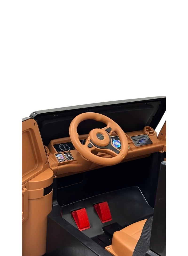 Electric Pickup Truck for Kids 12V, 4 motors Ride-On Car with Music, LED Lights & Bluetooth (Shilat) - Image 4