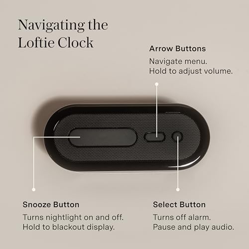 Loftie Alarm Clock with Sound Machine – Smart Alarm Clock with Light, White Noise, Bluetooth Speaker, Night Light Sound Machine, 100+ Sounds, Blackout Mode, No WiFi Mode, Optional Subscription -Coffee - Image 4