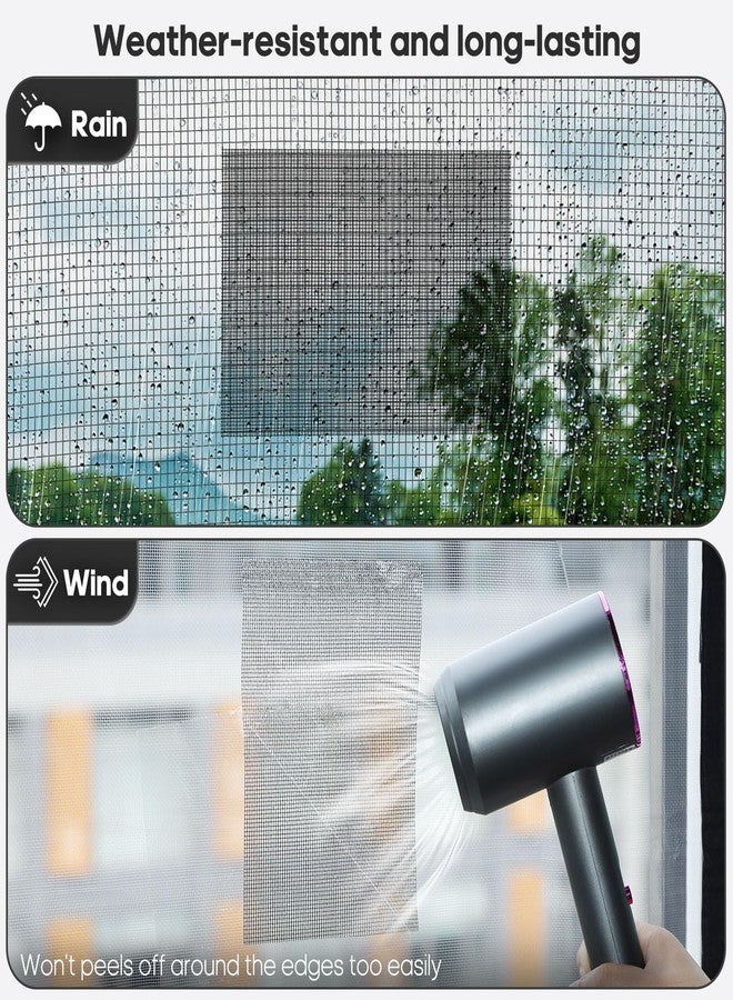Secopad 5" x 7" Black/Grey Screen Repair Kit, 6 PCS Window Screen Patch Repair Tape for Mesh Window Screen Door Repair, Strong Adhesive Fiberglass Screen Repair - Image 3