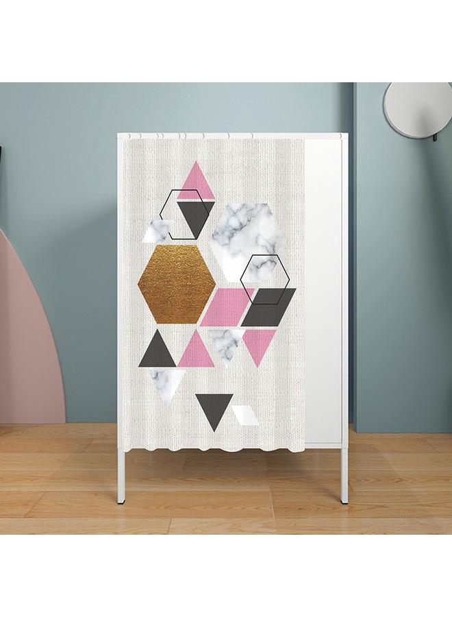 Bluejw Self-adhesive Slide-rail Shelter Curtain Kitchen Cabinet Bookshelf Dust-proof Door Curtain Wardrobe Curtain-type Pull Curtain Bookshelf Shelf Shelter Ugly Curtain - Image 1