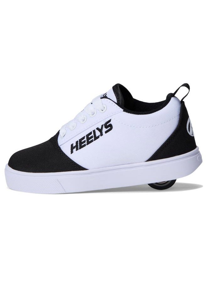 HEELYS Unisex-Adult Pro 20 Emb (Little Big Kid Wheeled Heel Shoe, Black/White, 8 Women/7 Men - Image 4