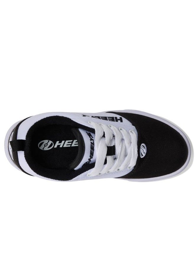 HEELYS Unisex-Adult Pro 20 Emb (Little Big Kid Wheeled Heel Shoe, Black/White, 8 Women/7 Men - Image 2