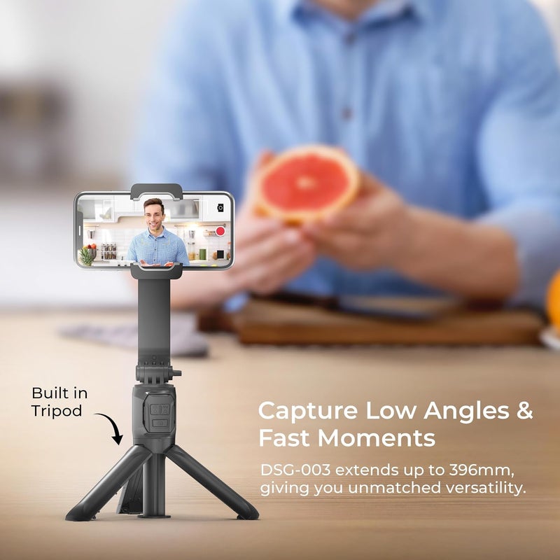 Digitek DSG 003 جيمبال هاتف ذكي قابل للطي بمحور واحد مع قضيب تلسكوبي قابل للتمديد مدمج - Image 3