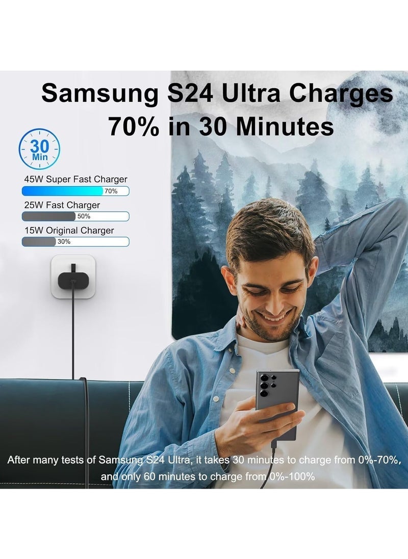 MUNTAQI USB C Fast Charger, 45W Fast Charger Plug for Samsung, USB C Charger Plug Compatible with Samsung Galaxy S23/S23+/S23 Ultra/S22/S22+/S22 Ultra/S21/S20/Note 20/Z Flip4/Z Fold4 (Cable Not Included) - Image 5