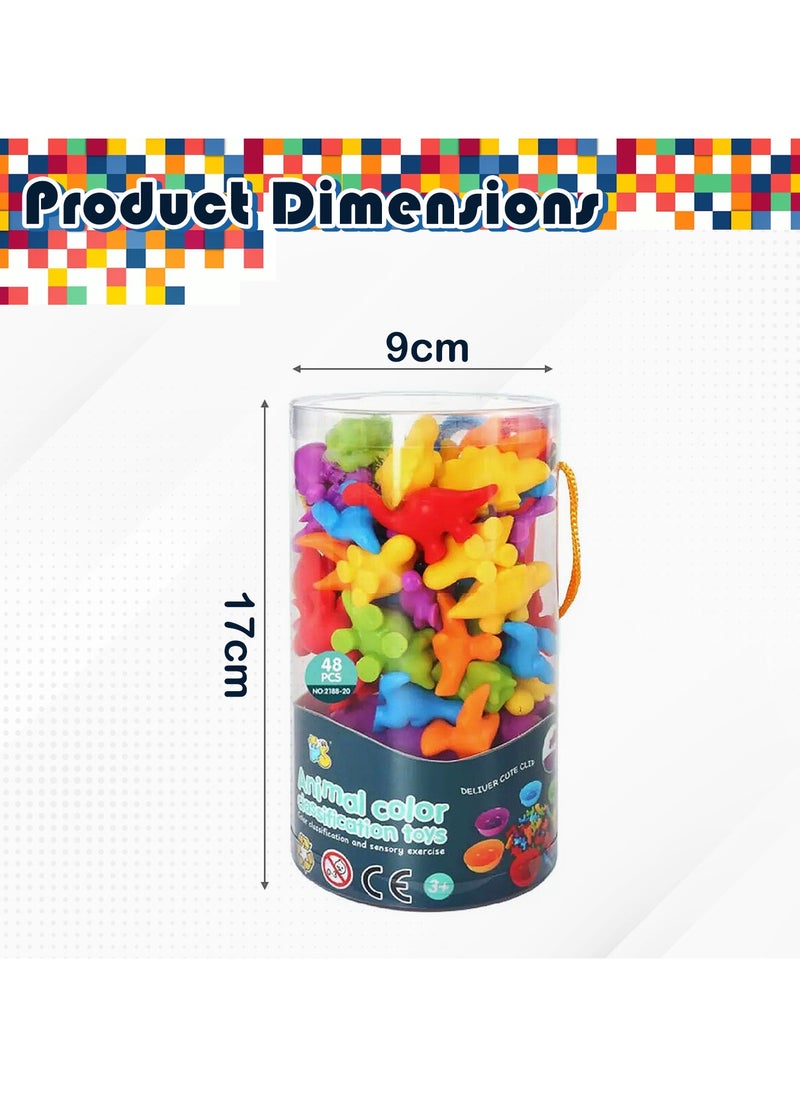 Home Smart Home Smart Color Classification Educational Counting Toy with Bowls and Tongs for Kids Colorful Sea Creature Counting for Learning  - Image 2