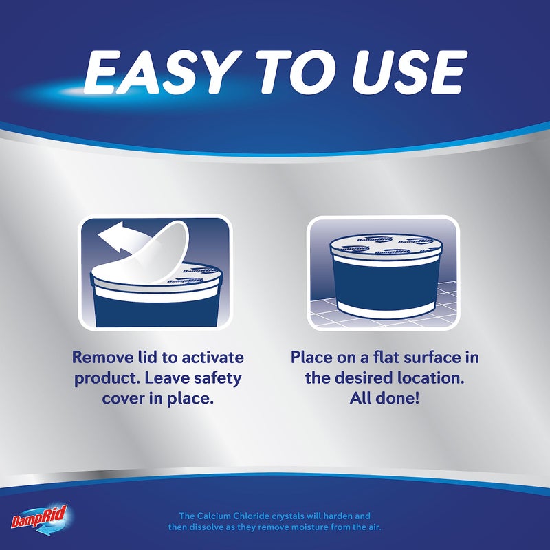 DampRid Hi-Capacity Moisture Absorber Bucket, 2 Pack â€” Fragrance Free, 2 lb. 15.5 oz. - Image 3