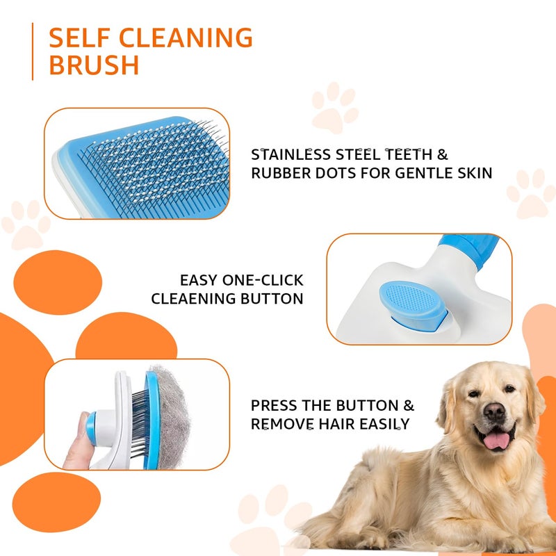 Wegopro Slicker Dog Comb Brush Pet Grooming Brush Daily Use to Clean Loose Fur & Dirt Great for Dogs and Cats with Medium Long Hair Dog Hair Deshedding Brush Dog Hair Brush - Image 3
