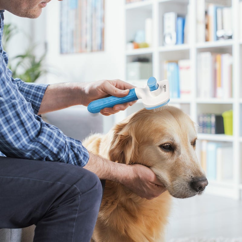 Wegopro Slicker Dog Comb Brush Pet Grooming Brush Daily Use to Clean Loose Fur & Dirt Great for Dogs and Cats with Medium Long Hair Dog Hair Deshedding Brush Dog Hair Brush - Image 5