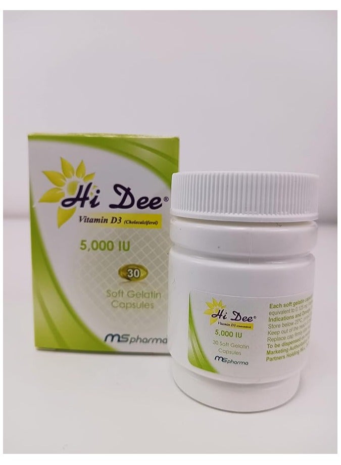 ms pharma Hi Dee 5000 IU 30 CAPS - Image 1