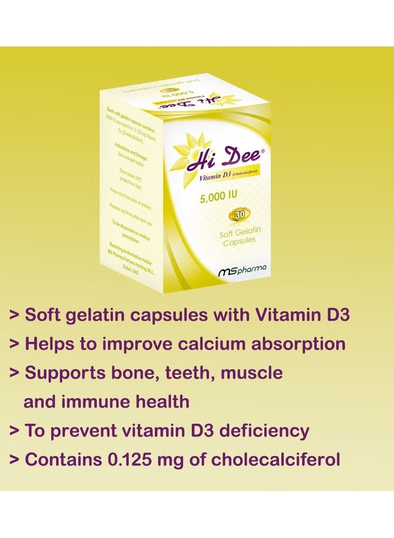 ms pharma Hi Dee 5000 IU 30 CAPS - Image 2