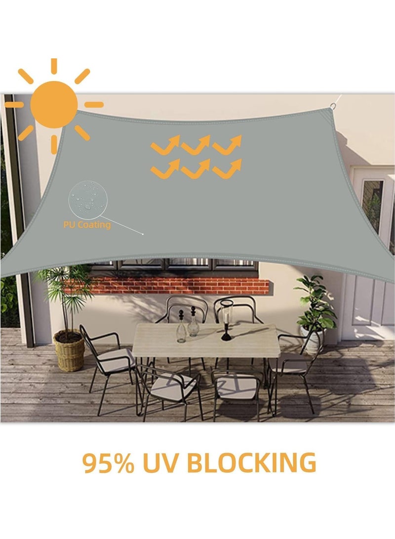Generic Sun Shade Sails Heavy Duty Outdoor Shade Canopy Cover UV Block Canopy for Outdoor Patio Garden Backyard Waterproof Shade  (Grey 5x6M)  - Image 4