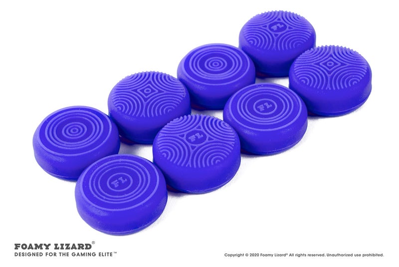 Foamy Lizard Elite Series 2 Studded Grip Skin for Xbox One Elite Series 2 Controller (NOT for Series X/S/Elite 1) by Foamy Lizard - Sweat Free Silicone w/Flat Top Anti-Slip Studs + 8 QSX-Elite Thumb Grips (Blue) - Image 5