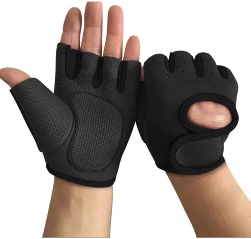 ALKAYAN 1 Pair Cycling Gloves Fitness Gym Weightlifting Half Finger Gloves for Men (L... - Image 1