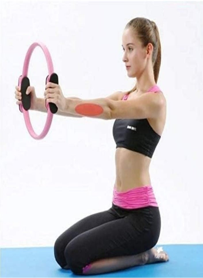 XVersion Pilates Ring Workout - Fitness Circle Yoga Ring for Upper Body Toning, Strength Training & Home Gym Workouts  - Image 3