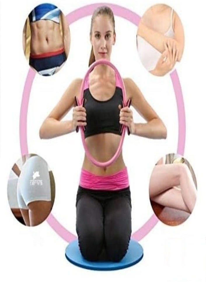 XVersion Pilates Ring Workout - Fitness Circle Yoga Ring for Upper Body Toning, Strength Training & Home Gym Workouts  - Image 4