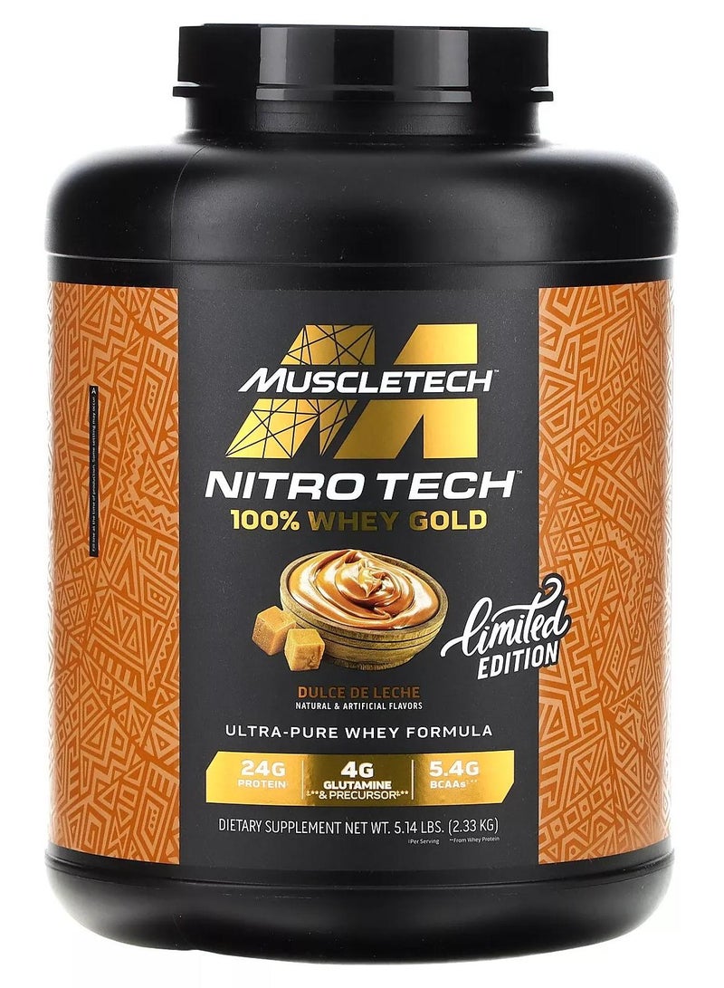 ماسل تيك نيترو تيك، 100% واي جولد، إصدار محدود، دولسي دي ليتشي، 5.14 رطل (2.33 كجم) - Image 1