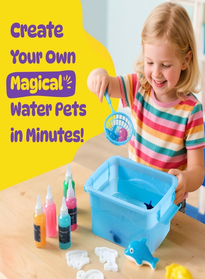 TMOL Magic Water Elf Toy Kit, Aqua Fairy Water Gel Kit for Kids with 10 Magic Gel & 6 Molds,Make Your Own Water Pets & Squishy Toys, Craft Kits for Kids Ages 6 7 8 9 10 Years Old - Image 5