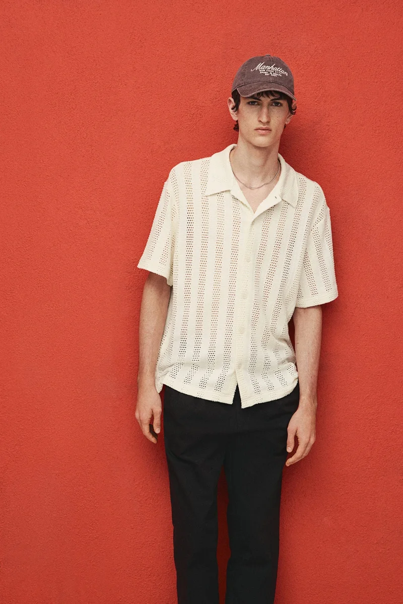 H&M Regular Fit Jacquard-knit shirt