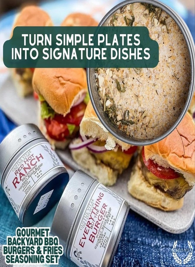 GUSTUS VITAE Gourmet Backyard BBQ Burgers & Fries Seasoning Set - Six Pack | Authentic Small Batch Seasoning Mixes - Built For Grilling | 6 Gourmet All Natural Spice Blends - | Hand Packed, Non GMO | GLP-1 Friendly | Sustainably Sourced, Made in USA | Artisanal Spice Blends, Marinades, and Rubs | Gustus Vitae | All Occasion Gift - Image 4