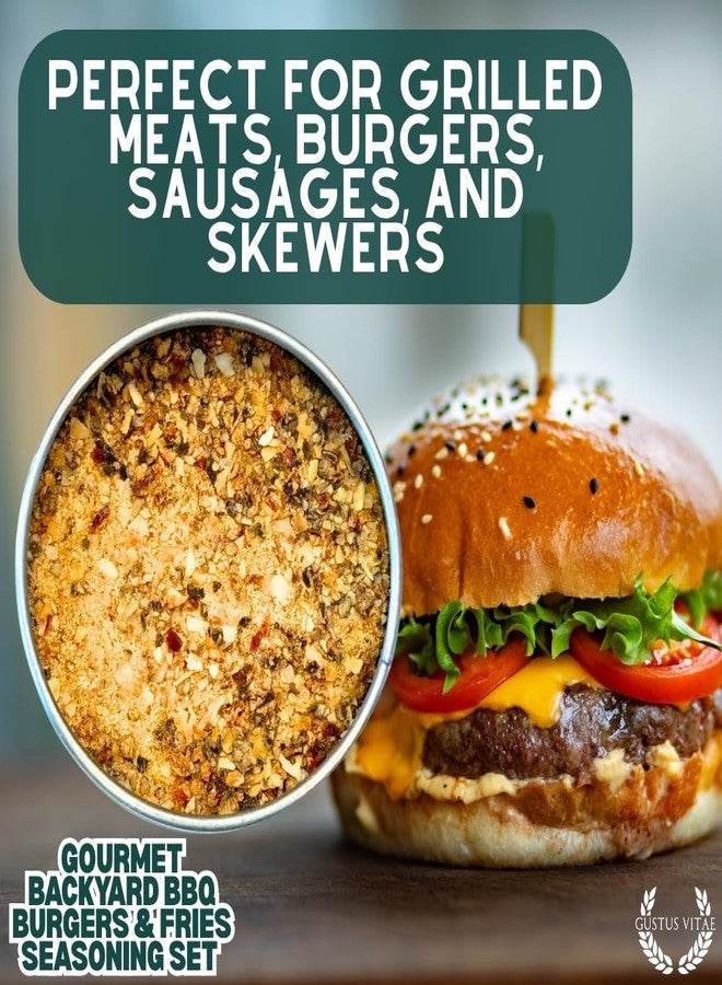 GUSTUS VITAE Gourmet Backyard BBQ Burgers & Fries Seasoning Set - Six Pack | Authentic Small Batch Seasoning Mixes - Built For Grilling | 6 Gourmet All Natural Spice Blends - | Hand Packed, Non GMO | GLP-1 Friendly | Sustainably Sourced, Made in USA | Artisanal Spice Blends, Marinades, and Rubs | Gustus Vitae | All Occasion Gift - Image 2