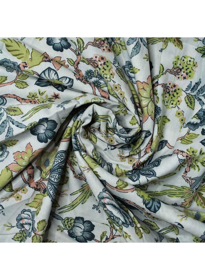 ecotattva Baby reversible quilt khadi cotton white floral printed - Image 3