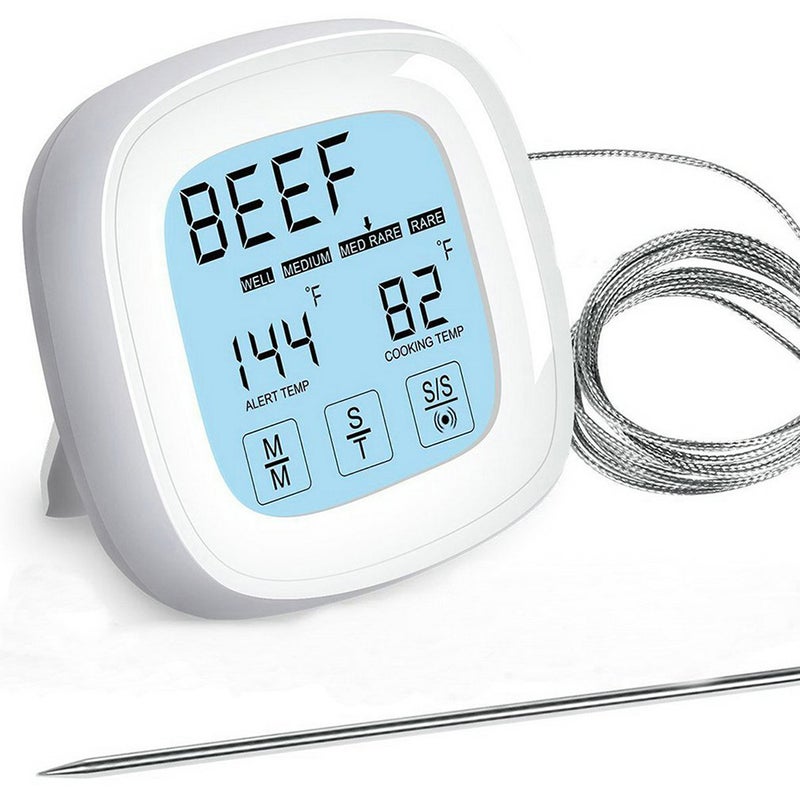 Digital Meat Thermometer LCD Touchscreen Barbecue Timer Food Cooking Thermometer Probe Steak BBQ Temperature Gauge Kitchen Cooking Tools - Image 5
