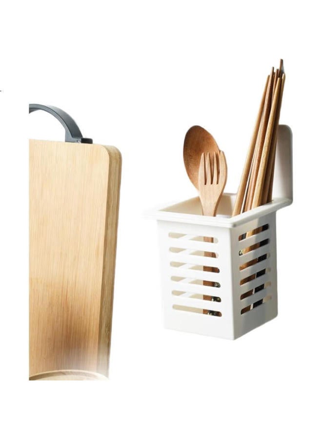 All-round Quanshi Hanging Chopstick Holder, No Drilling Required, 2-Pack, Spoon And Chopstick Rack, Sink Draining Chopstick Holder, Storage Box - Image 1