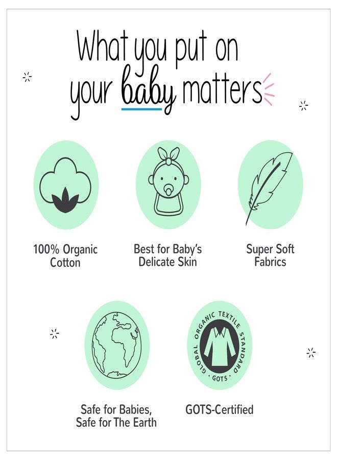 Lamaze Baby Girl's Organic Baby Girl, Boy, Unisex Rompers, One Piece Coverall Pants, Pink Rainbows, 18M - Image 4