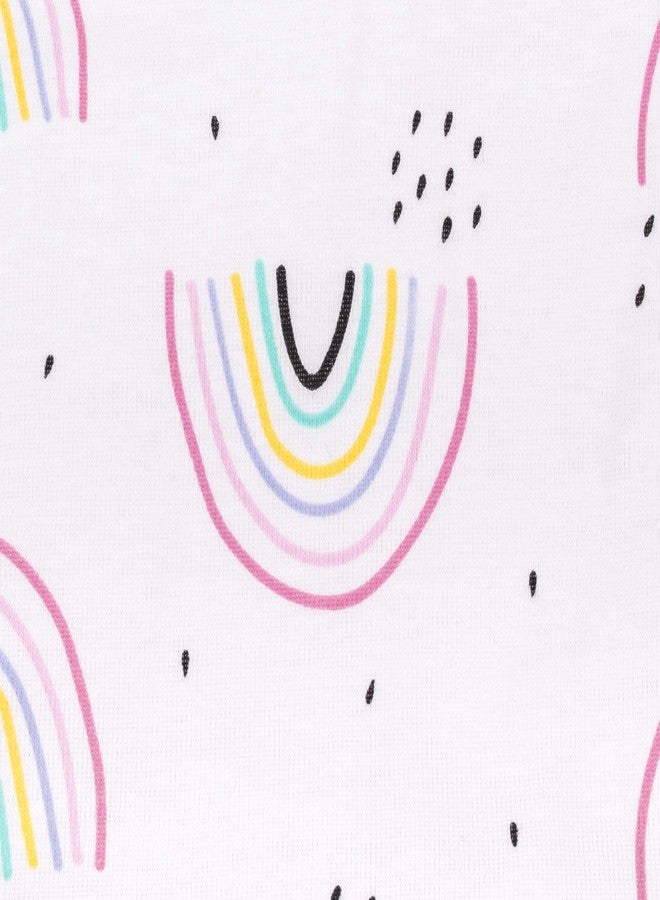 Lamaze Baby Girl's Organic Baby Girl, Boy, Unisex Rompers, One Piece Coverall Pants, Pink Rainbows, 18M - Image 2