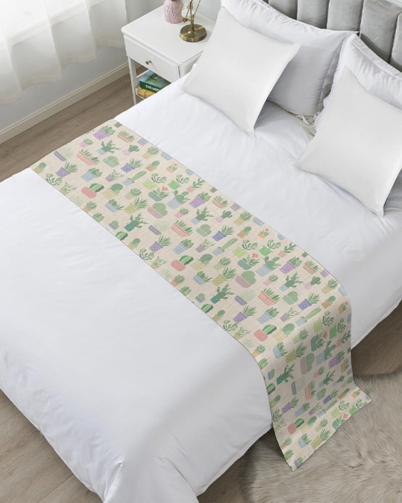 Oasis Cactus King Size Bed Runner 94x20 Inches Decorative Throw For Foot Of Bed Sofa Protector Scarf - Image 2