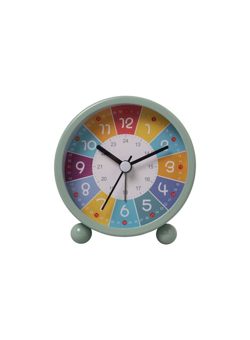 Y&D Children's Alarm Clock Metal Digital Silent With Night Light 3 Inch Cartoon Sleep Trainer  - Image 1