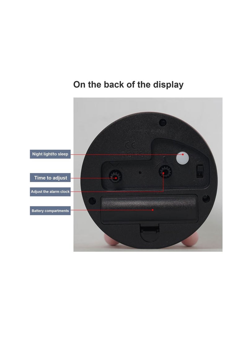 Y&D Children's Alarm Clock Metal Digital Silent With Night Light 3 Inch Cartoon Sleep Trainer  - Image 4
