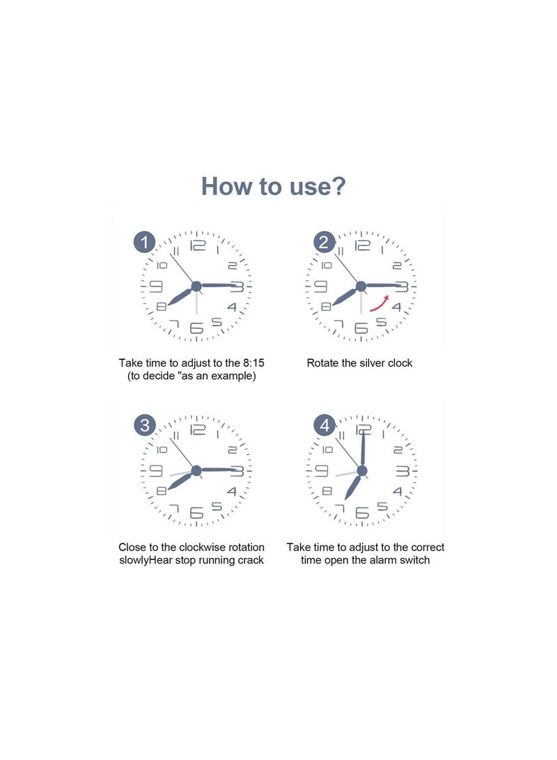 Y&D Children's Alarm Clock Metal Digital Silent With Night Light 3 Inch Cartoon Sleep Trainer  - Image 3