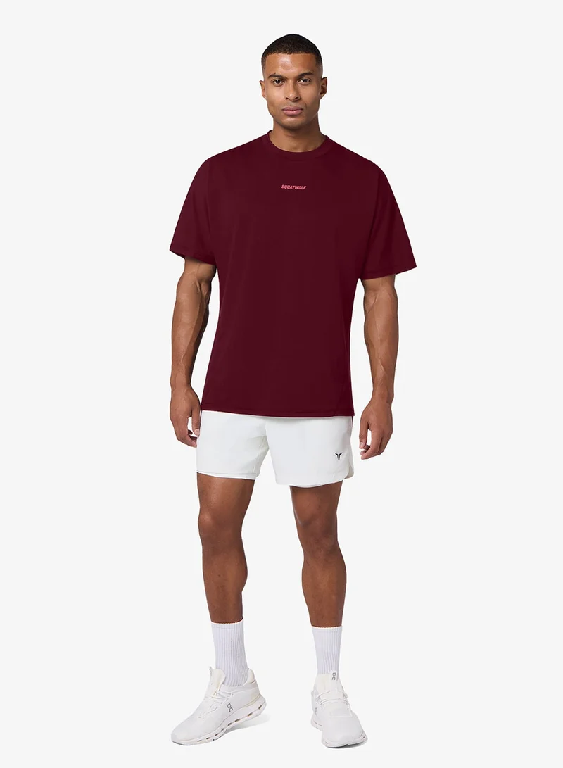 Squatwolf Tawny Port Oversized Pump Cover Tee for Men | Best Price UAE