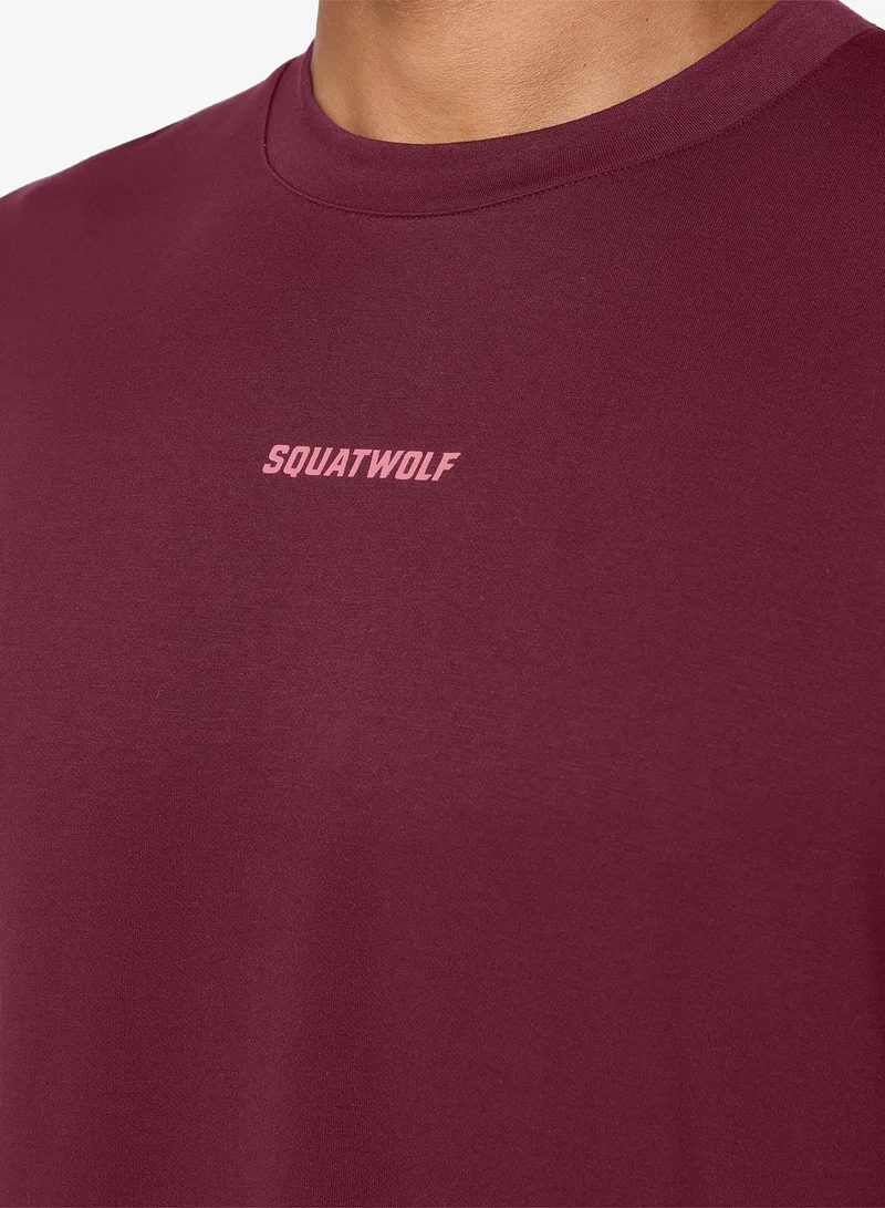Squatwolf Tawny Port Oversized Pump Cover Tee for Men | Best Price UAE