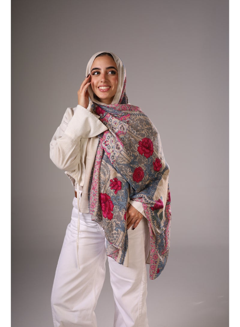 Lavezzi Floral Modal Hijab – Soft Breathable Long Scarf for Women – Lightweight Modest Fashion Headscarf – Elegant Everyday Hijab Shawl (6) - Image 1