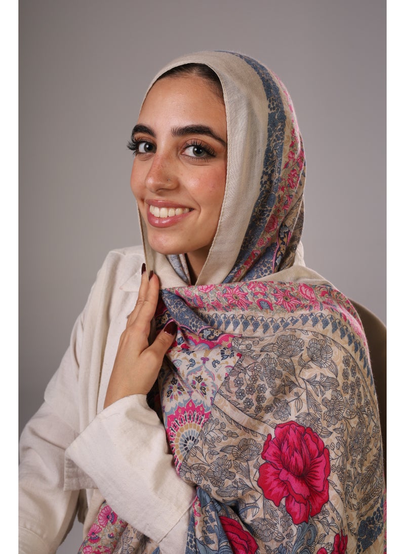 Lavezzi Floral Modal Hijab – Soft Breathable Long Scarf for Women – Lightweight Modest Fashion Headscarf – Elegant Everyday Hijab Shawl (6) - Image 3