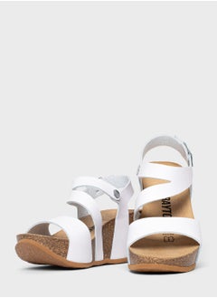 BAYTON Ibiza Strappy Mid Heel Wedges  - Image 3