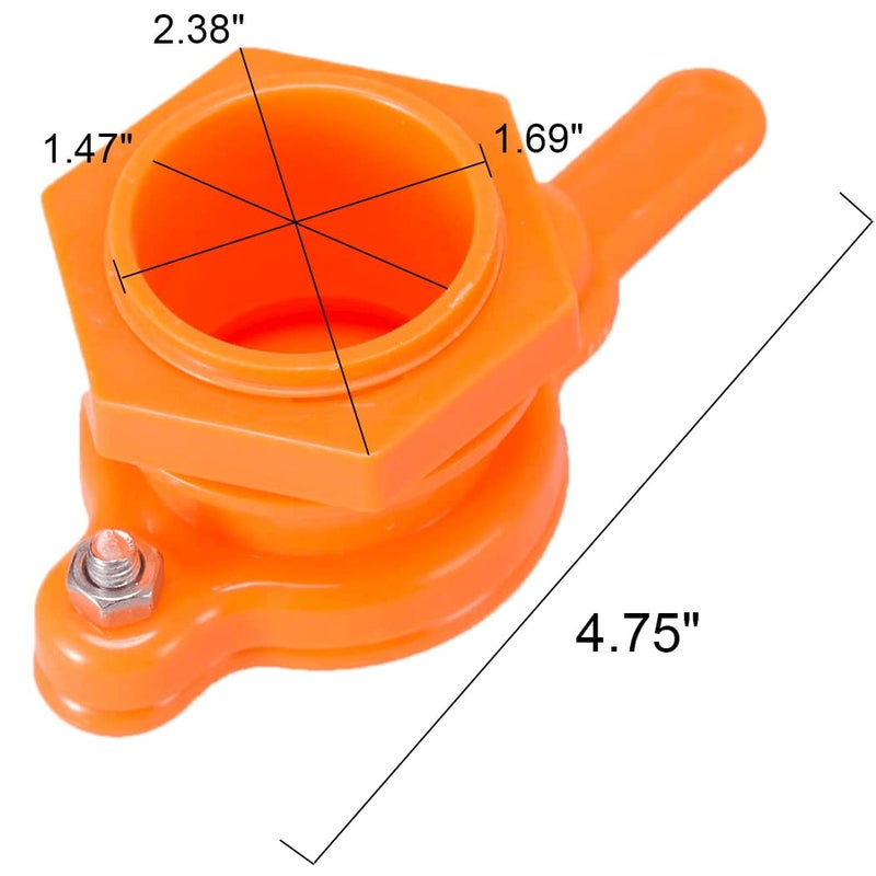 BeeCastle 2PCS Honey Gate Valve for 5 Gallon Bucket, Durable Nylon Honey Gate for Extractor, Honey Extractor Tap -Honey Extraction Equipment (Yellow) - Image 2