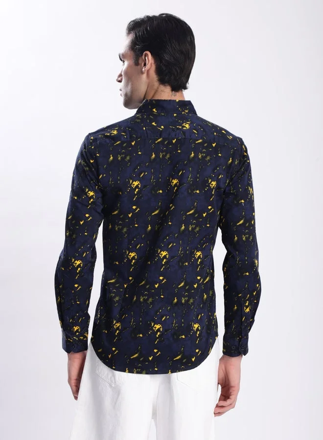 Take Two Multi Men All Over Print Slim Fit Shirt By Bene Kleed for Men | Best Price UAE
