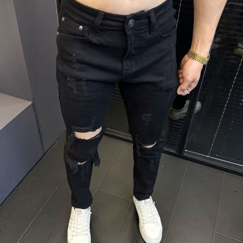 Unisex Casual Daily Denim Jeans - Image 3